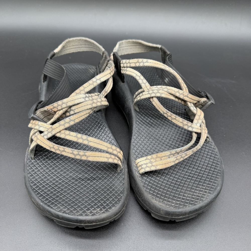 Chaco ZX/2 Classic Sport Sandals Women's 8 Black Tan Webbing Adjustable Hiking